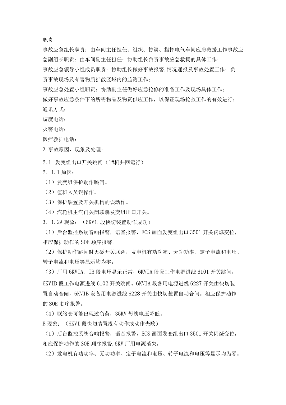 热电站电气应急处置方案.docx_第2页