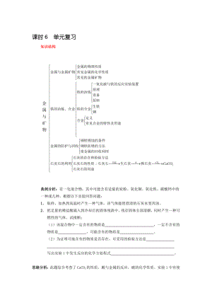 最新第五章金属与矿物单元复习资料名师精心制作教学资料.doc