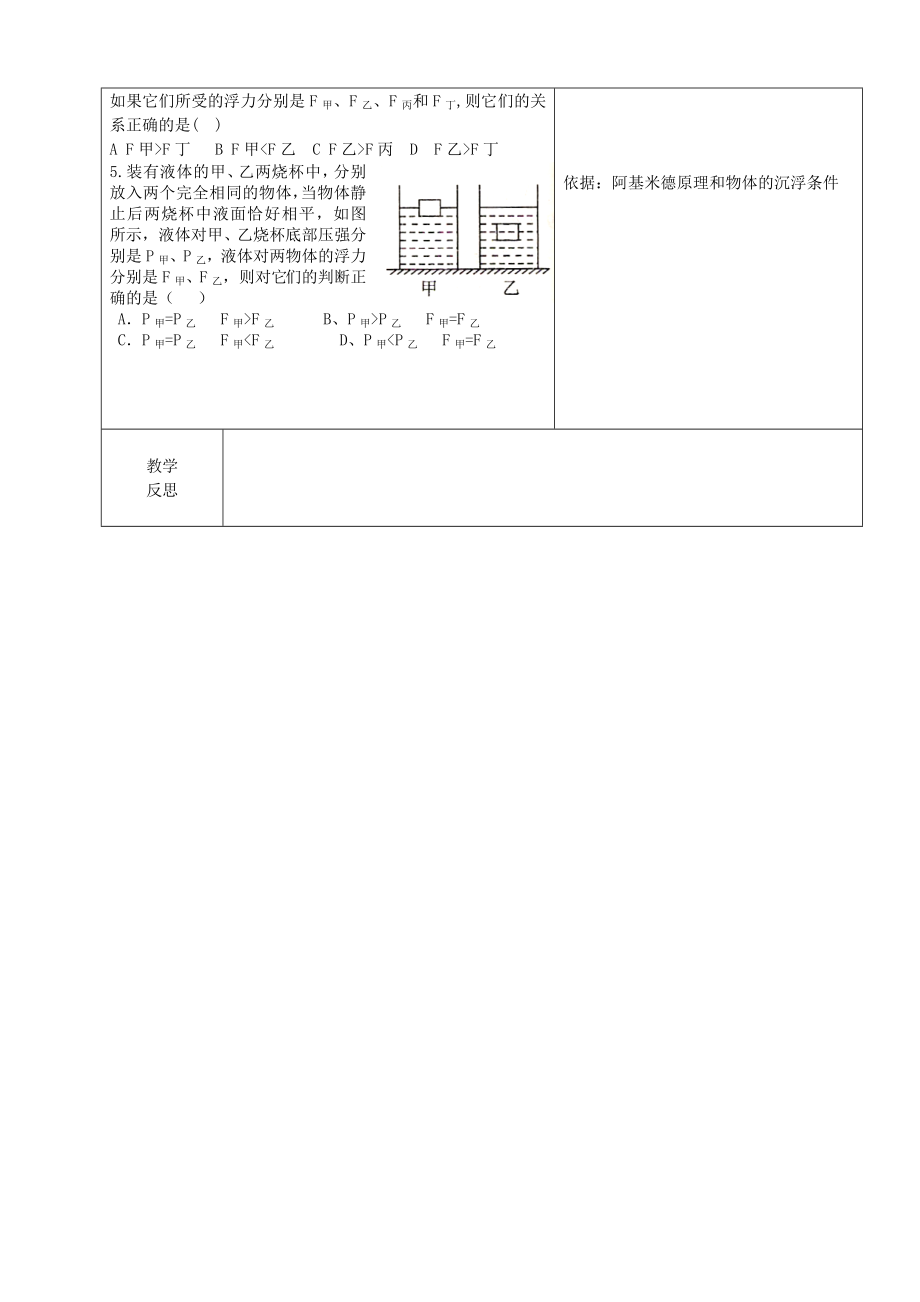 10.3物体的浮沉条件及应用教案教学文档.doc_第3页