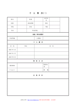 [求职简历]优秀个人简历模板集合.doc