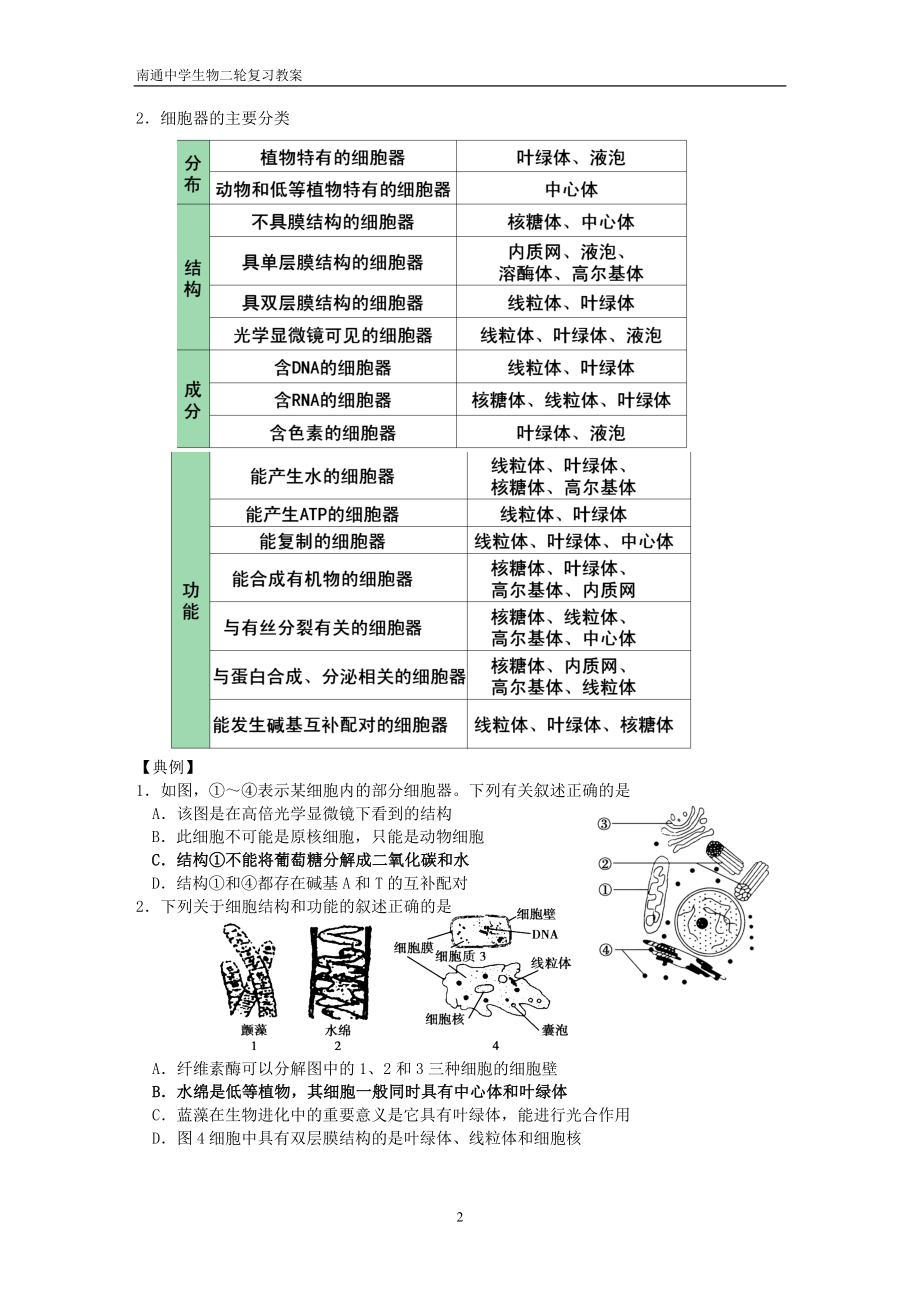 1.2细胞的基本结构教案教学文档.doc_第2页