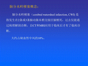 医学ppt分水岭脑梗塞PPT文档.ppt