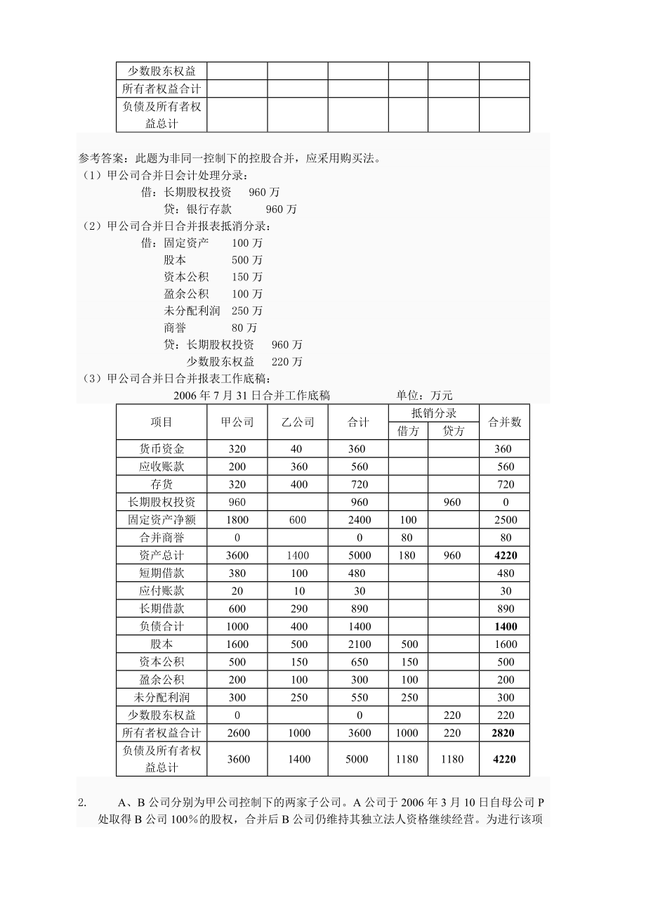 [财会考试]季高级财务会计任务01.doc_第2页