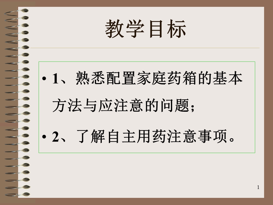 家庭药箱的配置与自主用药注意事项文档资料.ppt_第1页