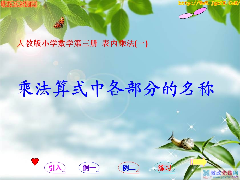 人教版二年级上册《乘法算式中各部分的名称》PPT课件.ppt_第1页