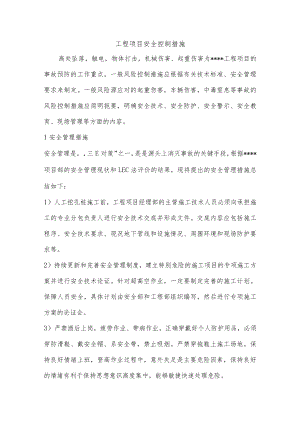 工程项目安全控制措施.docx