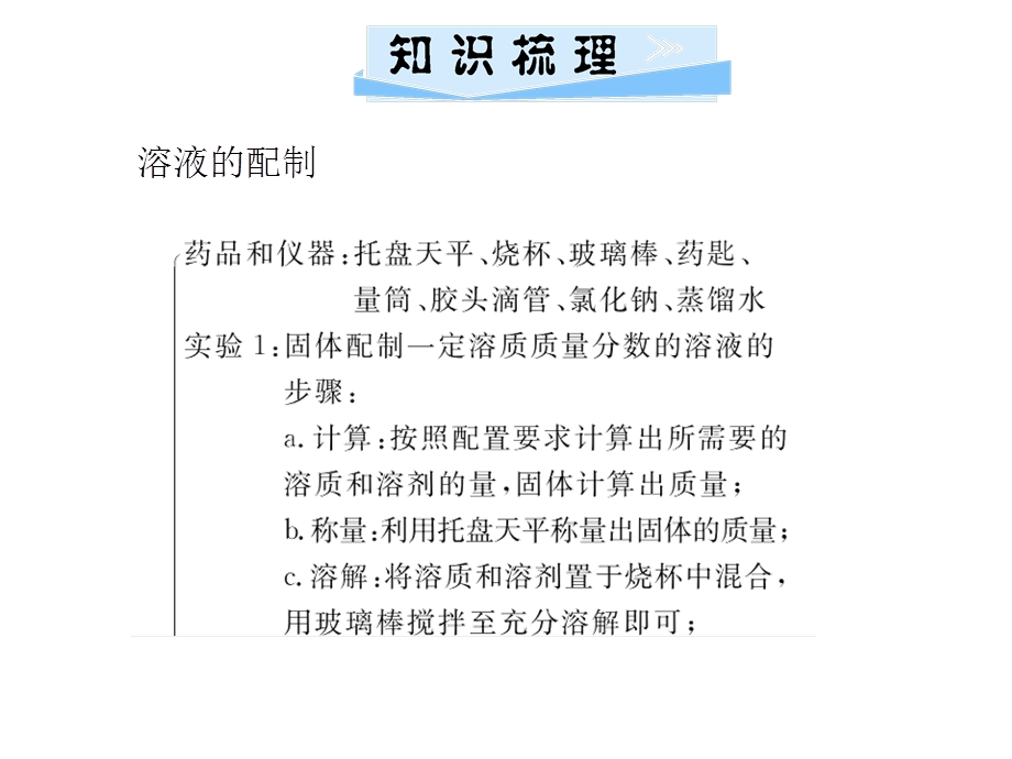 九年级化学人教版下册课件：第九单元实验活动5　一定溶质质量分数的氯化钠(共23张PPT).ppt_第2页