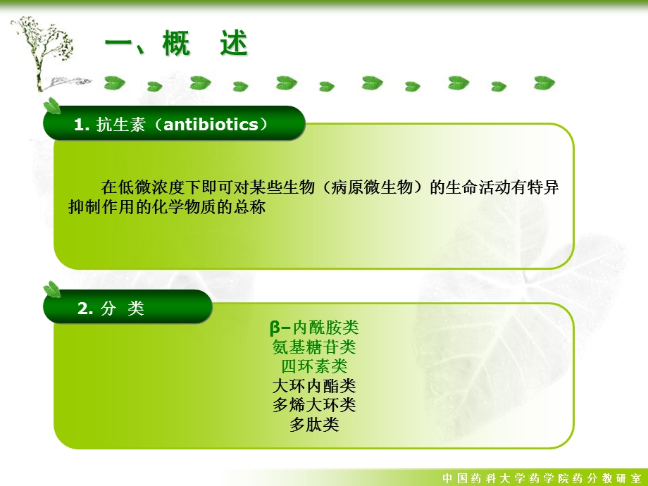 最新中国药科大学药物分析课件第六版第十一章抗生素类药物分析PPT文档.ppt_第1页