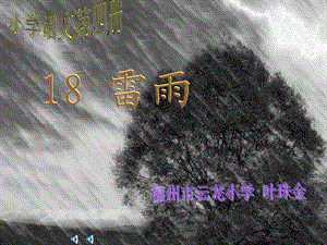 [二年级语文]雷雨演示型课件.ppt