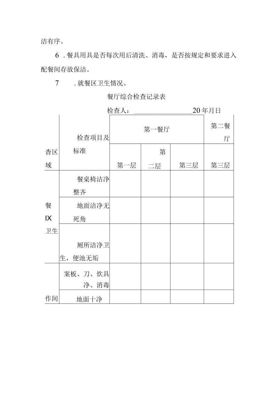 餐厅卫生检查制度.docx_第2页