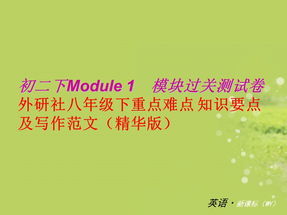 外研版八年级英语下册总复习精华课件(共395张PPT).ppt_第2页