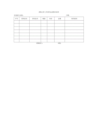 采购主管工作替代品采购申请单.docx