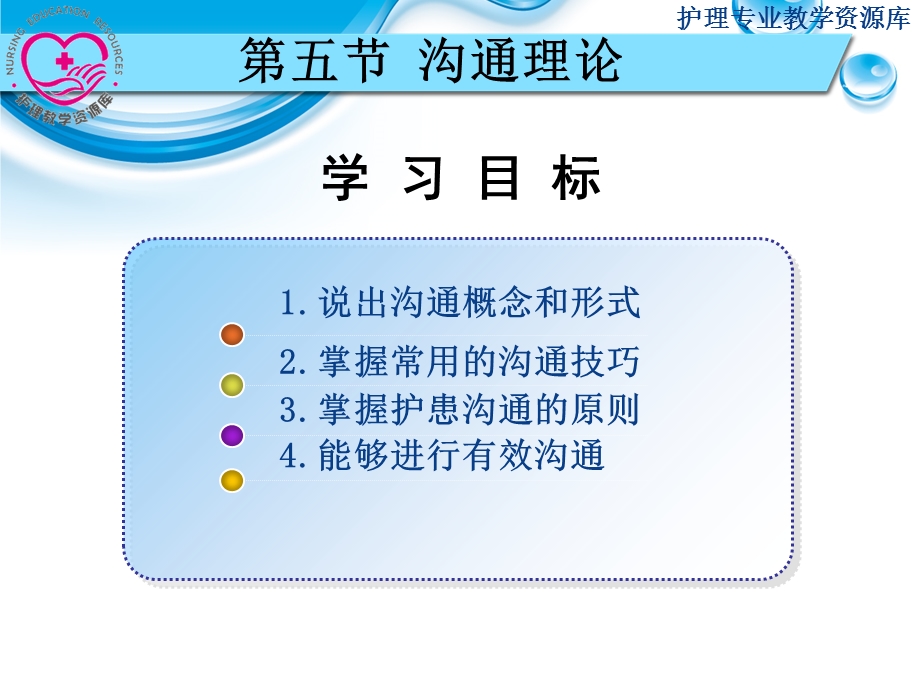 最新护理学导论单元2 第三章第五节 沟通理论PPT文档.ppt_第2页