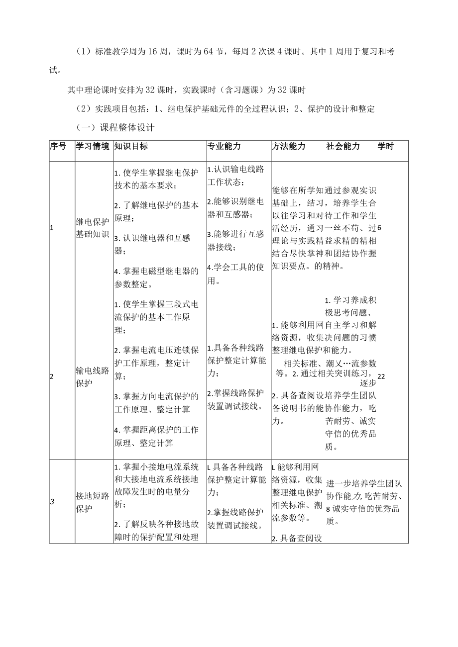 《继电保护技术》课程标准.docx_第3页