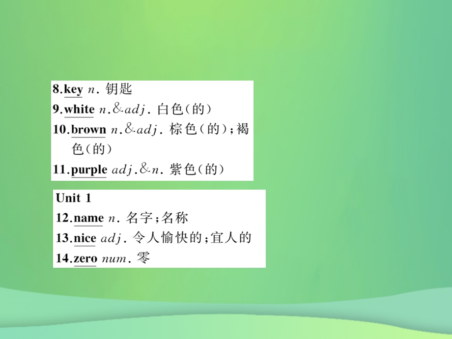 中考英语复习第1讲七上Units14含StarterUnits讲本课件.pptx_第3页