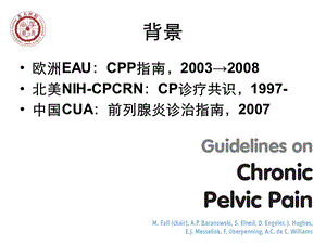 欧洲北美中国慢性前列腺炎诊治指南比较文档资料.ppt