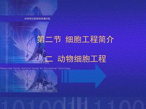 第二节细胞工程简介二动物细胞工程名师编辑PPT课件.ppt