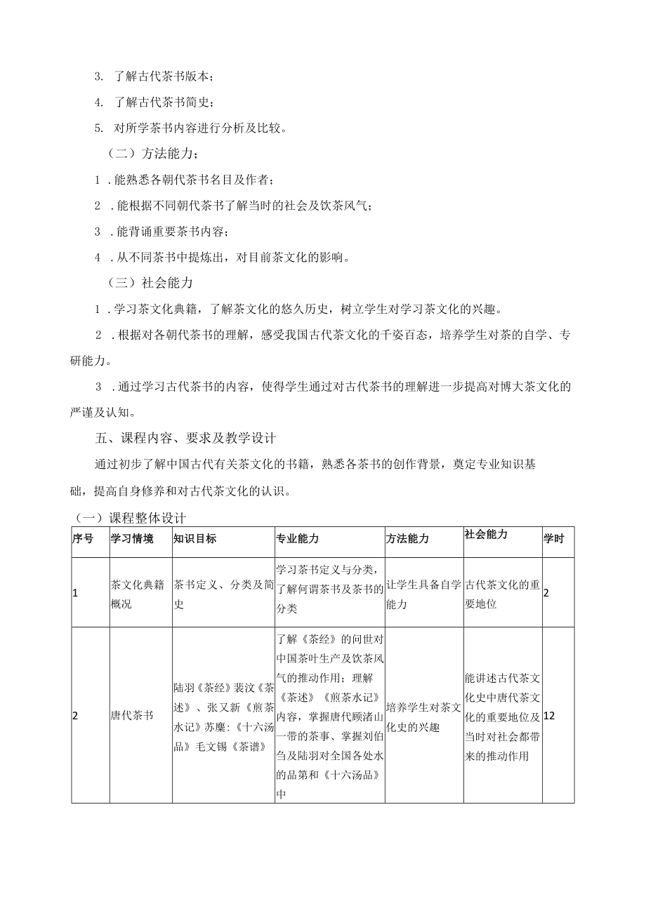 《茶文化典籍选读》课程标准.docx_第2页