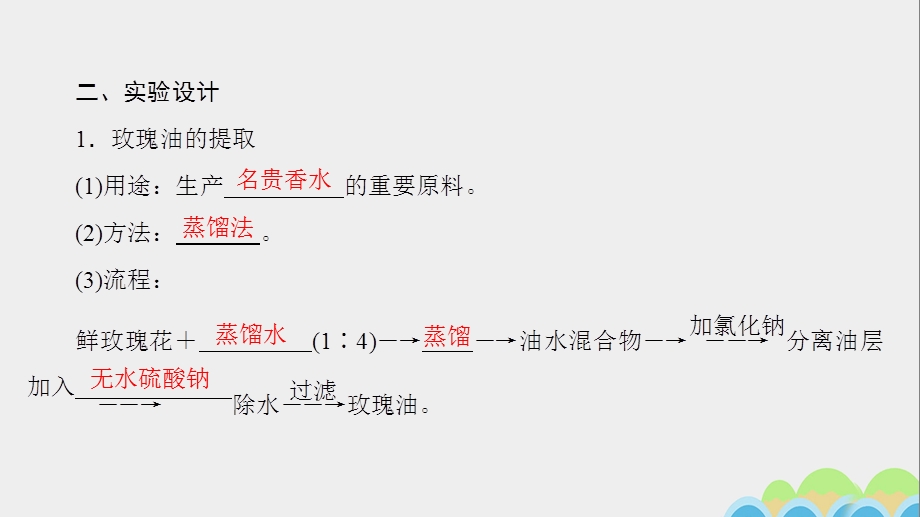 高中生物第4章植物有效成分的提取第2节植物芳香油的提任件中图版选修.pptx_第2页