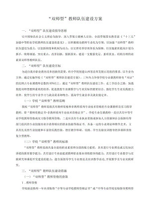 “双师型”教师队伍建设方案.docx