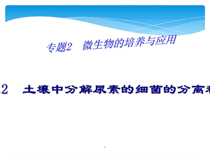 22土壤中分解尿素的细菌的分离和计数课件PPT文档资料.ppt