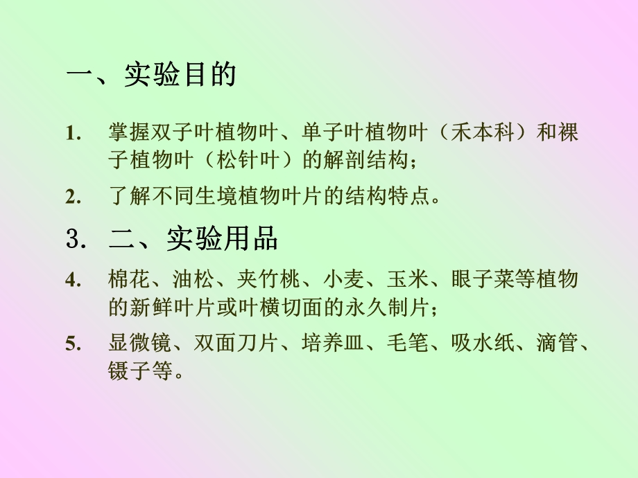 实验六叶的解剖结构文档资料.ppt_第1页