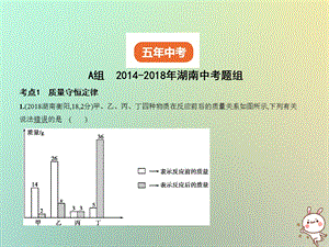 湖南专用中考化学复习专题十质量守恒定律化学方程式试卷部分课件.pptx