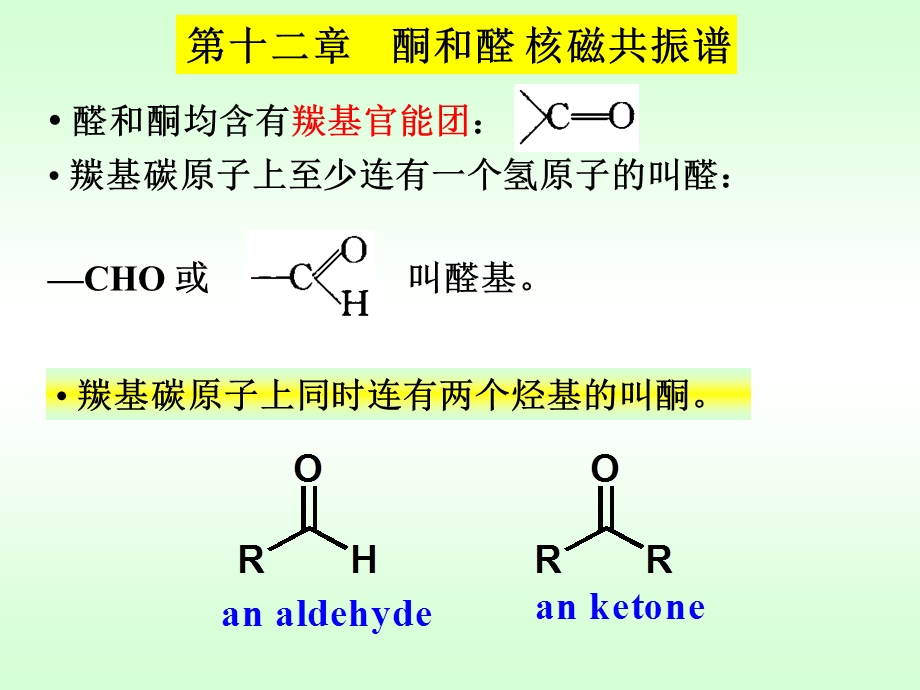 第十二章酮和醛核磁共振谱文档资料.ppt_第2页