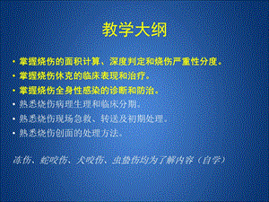 外科总论0509烧伤34节星期一级五年制季外科学200人2教2201PPT文档资料.ppt