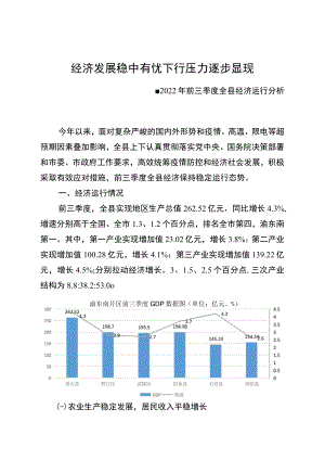 经济发展稳中有忧下行压力逐步显现.docx