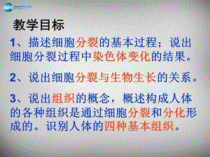 最新：安徽省长丰县下塘实验中学七年级生物上册2.2.1 细胞通过分裂产生新细胞课件 新版新人教版文档资料.ppt