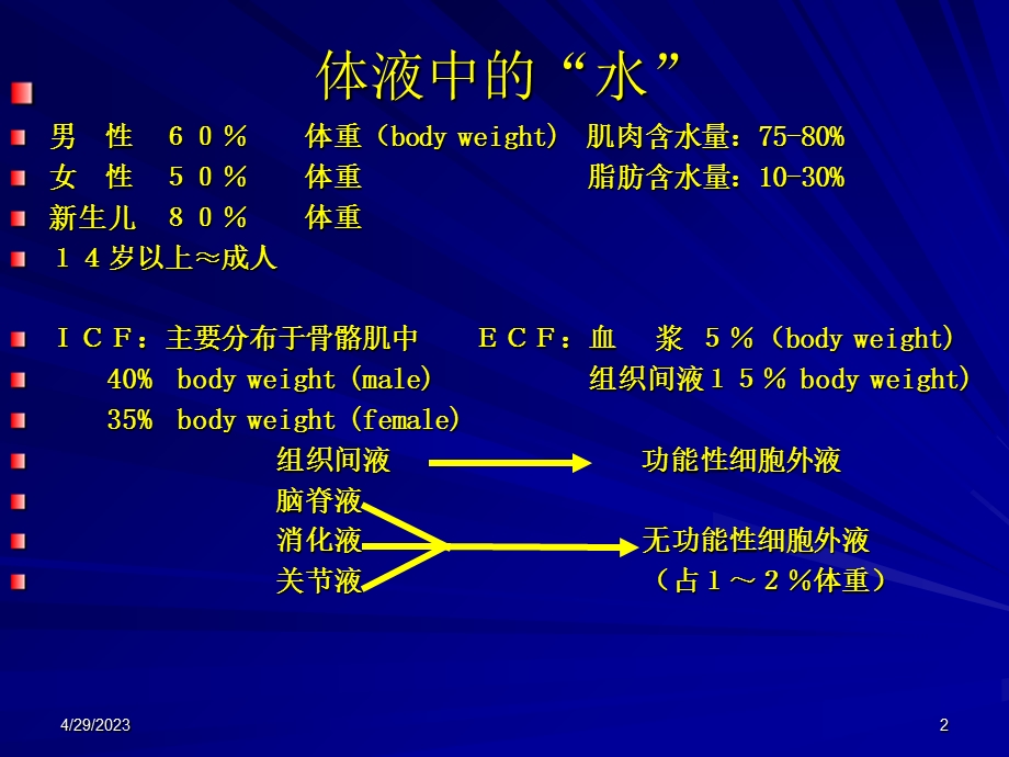 外科总论第三章 外科病人的体液与酸碱平衡失调文档资料.ppt_第2页