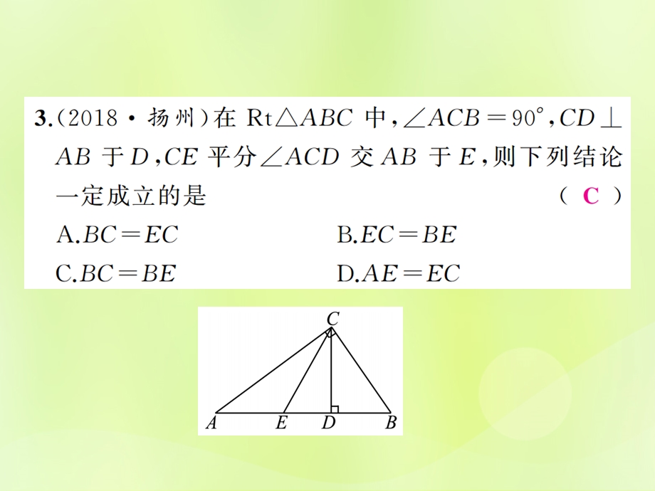 中考数学总复习基本图形一第20讲直角三角形与勾股定理练本课件.pptx_第3页