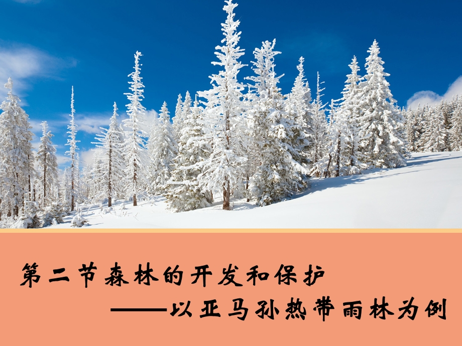 【地理】2.2森林的开发和保护——以亚马孙热带雨林为例课件1人教版必修3.ppt_第1页