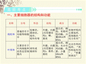 最新：高考生物第1轮总复习必修1第7讲细胞器——系统内的分工合作PPT文档.ppt