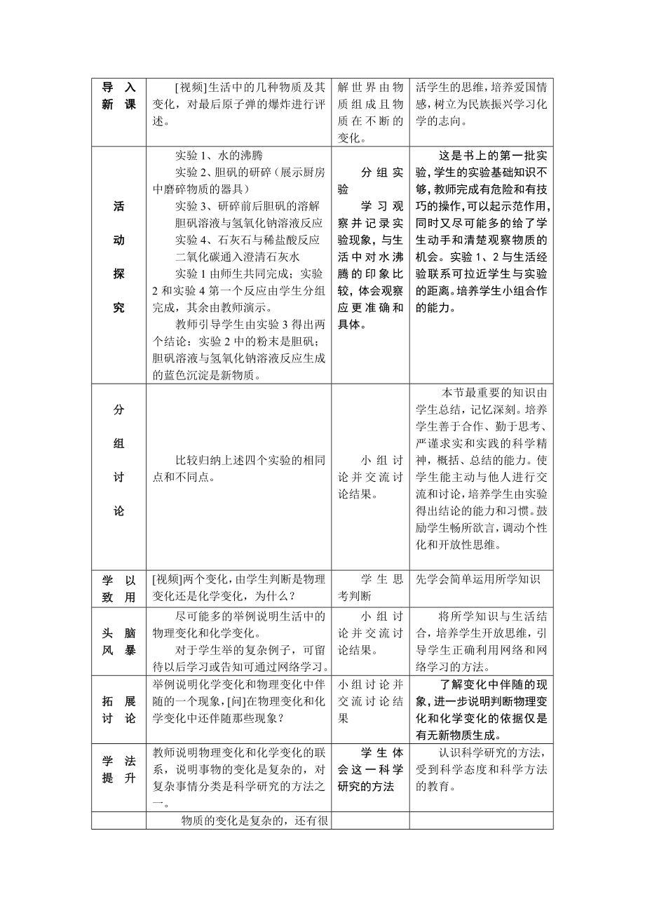 教学设计：物质的变化和性质.doc_第3页