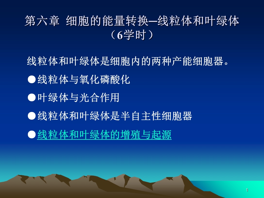 6细胞的能量转换线粒体和叶绿体5文档资料.ppt_第1页