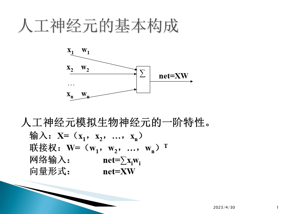 BP神经网络理论基础介绍PPT课件.ppt_第1页