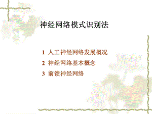 模式识别课件模式识别课件神经网络模式识别精选文档.ppt