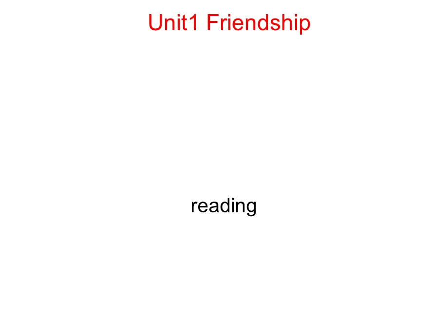 人教版必修一Unit 1 friendship reading课件 (共39张PPT).ppt_第1页