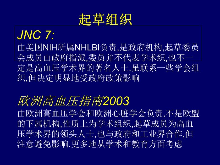 JNC 7与欧洲高血压指南2003的比较 PPT课件精选文档.ppt_第2页