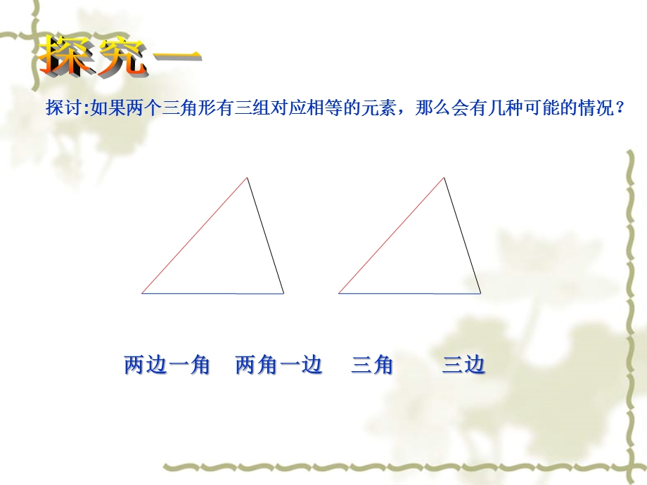 华师大版八年级下册三角形全等判定(一)边角边(SAS).ppt_第2页