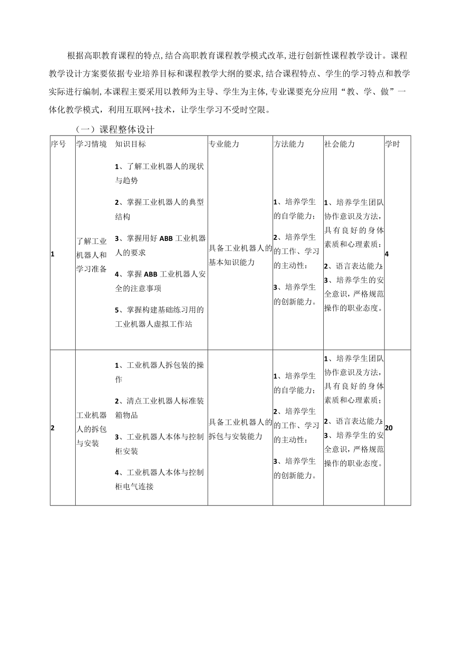 《工业机器人安装与调试》课程标准.docx_第3页