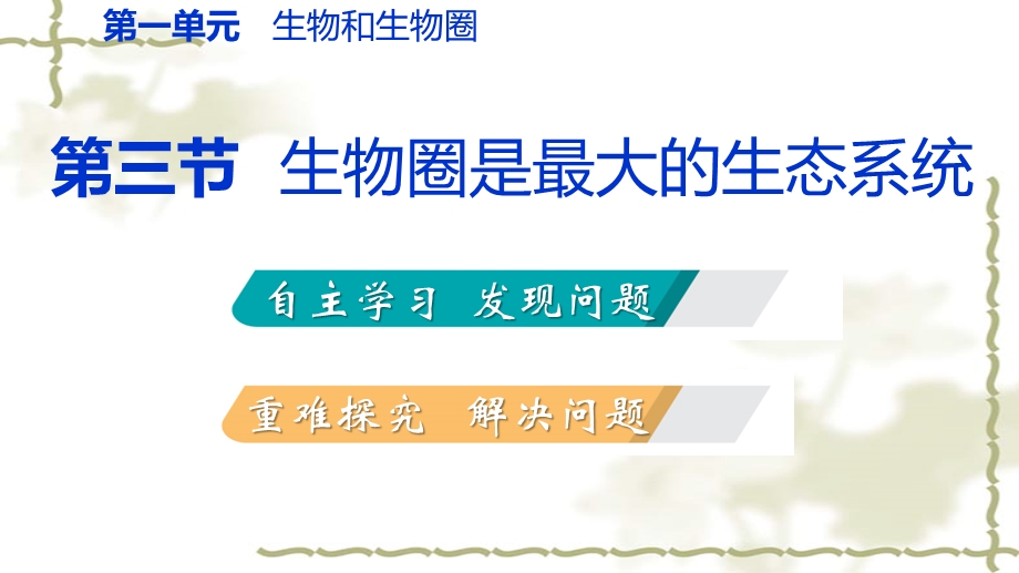 人教版七年级生物上册同步导学课件：1.2.3生物圈是最大的生态系统(共18张PPT).pptx_第2页