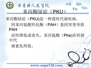 新生儿苯丙酮尿症文档资料.ppt