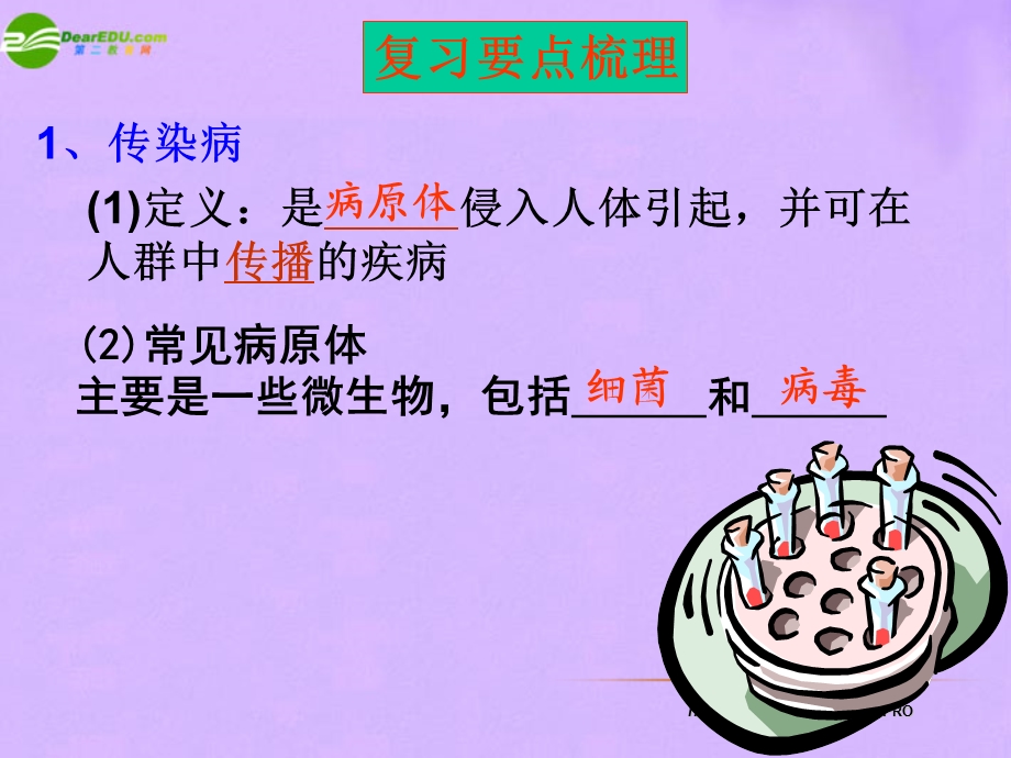 最新八年级生物下册总复习课件增强免疫预防疾病课件人教新课标版PPT文档.ppt_第3页