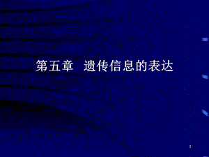 第五章遗传信息的表达名师编辑PPT课件.ppt