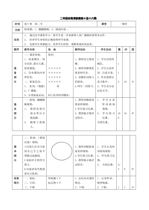 二年级体育课教案笫十至十六周.doc