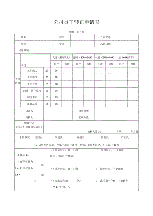 公司员工转正申请表.docx