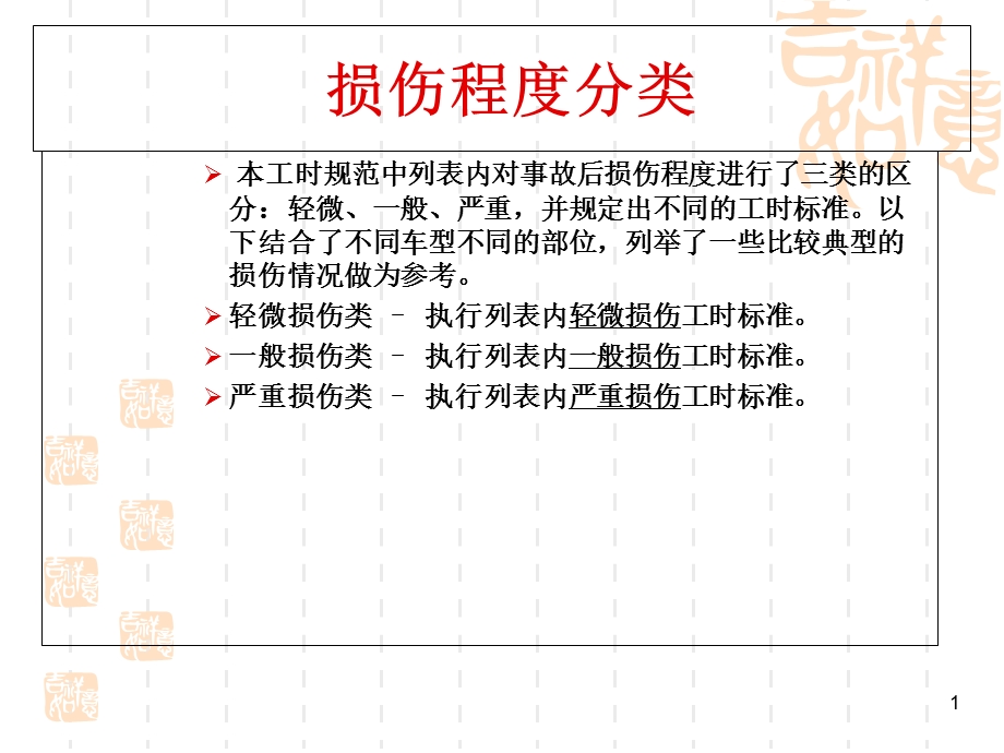 最新：机动车辆保险定损损伤程度标准文档资料.ppt_第1页